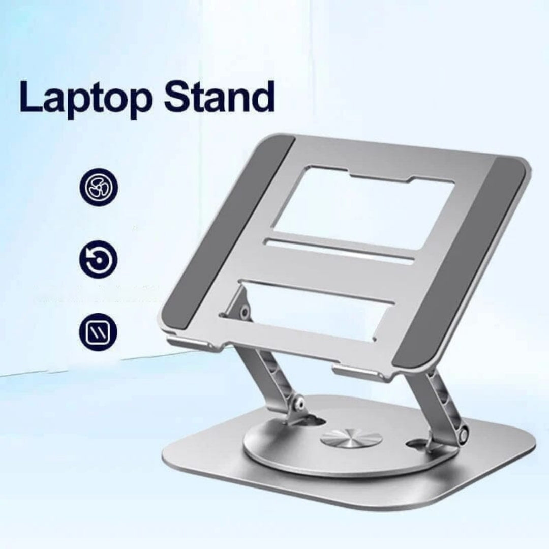 360° Rotating Aluminium Laptop and Tablet Stand Holder