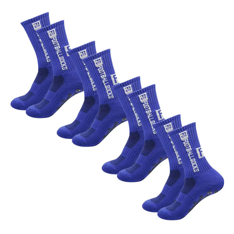 4 Pairs of Anti-Slip Rubber Grip Sports Soccer Socks