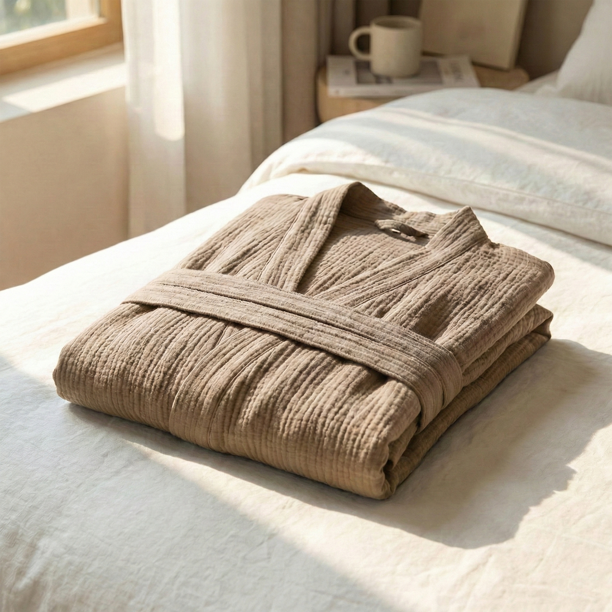 All-Season 100% Muslin Cotton Bathrobe