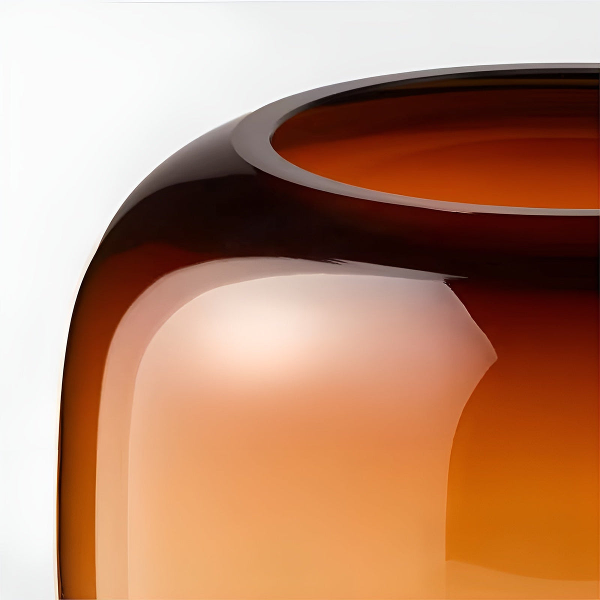 Amber Glass Vase – Minimalist Decorative Transparent Design for Flowers, Hydroponics and Modern Living Spaces