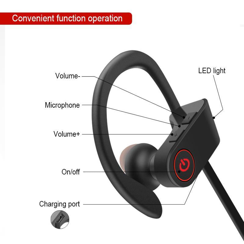 Bass Bluetooth Earphones - Comfortable Exercise Experience