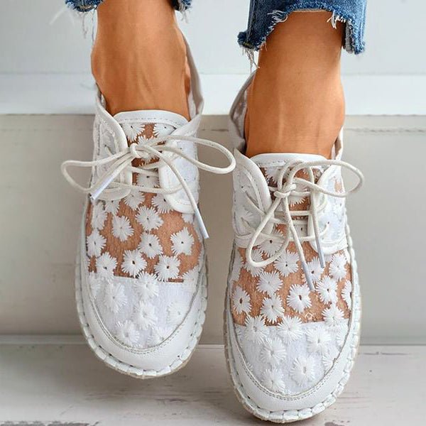Breathable Orthopedic Shoes with Autumn Pattern