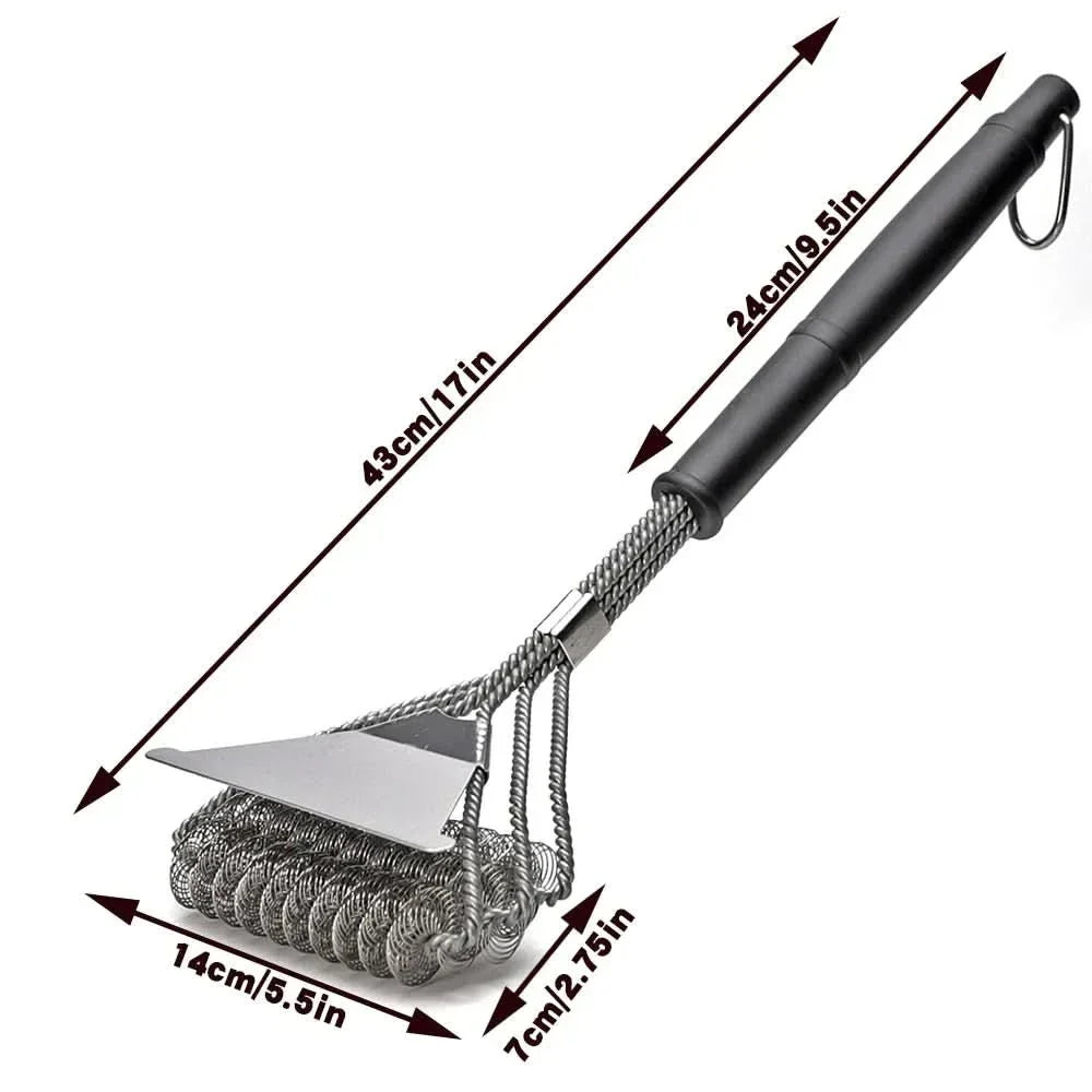 Bristle-Free Stainless Steel BBQ Brush