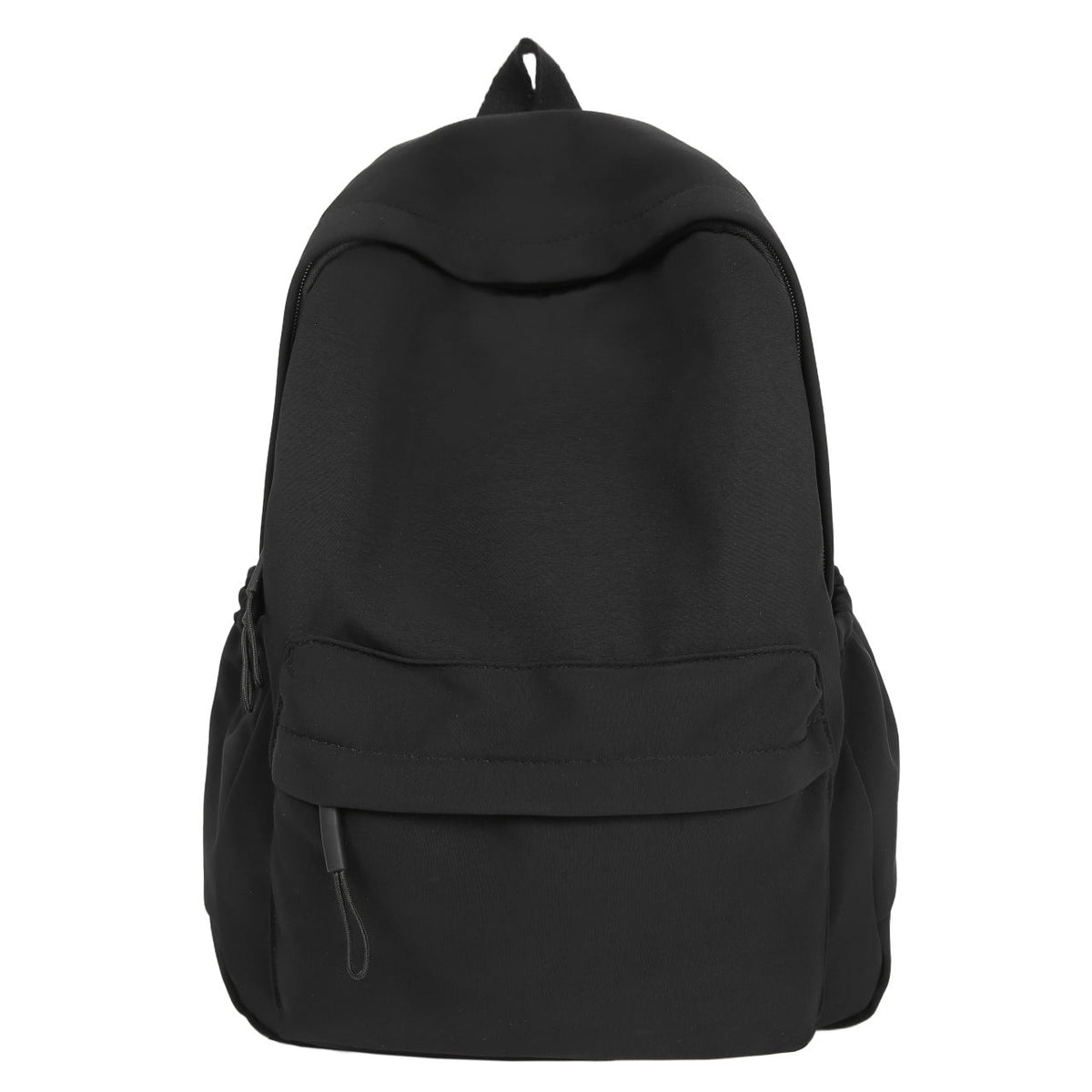 Casual Backpack with Flexible Side Pockets and Organized Compartments