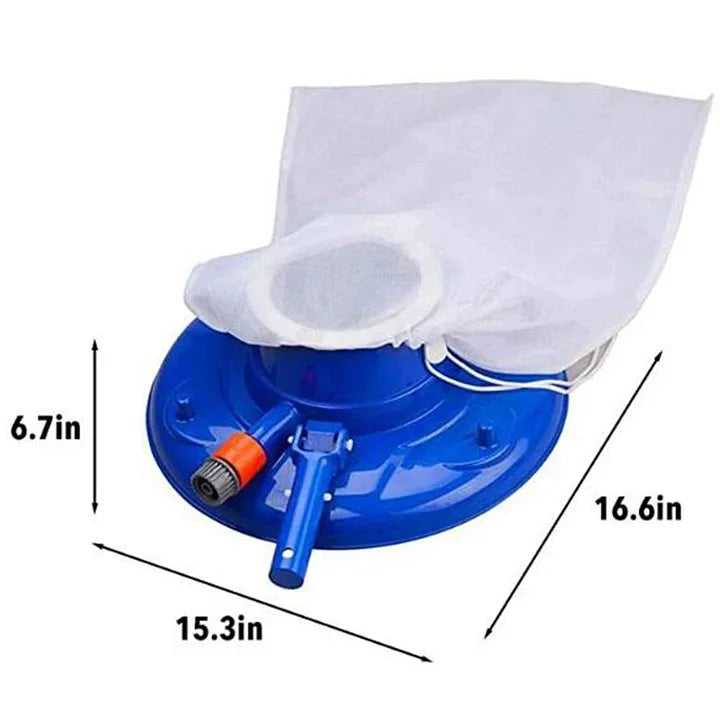 Chemical-Free Pool Vacuum Cleaner with Powerful Hose Suction for Leaves, Dirt & Debris