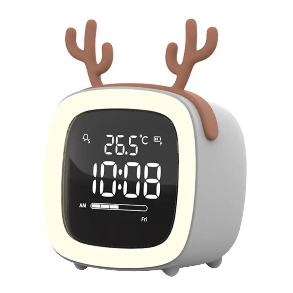 Children's Alarm Clock with Night Light and Cute Animal Design