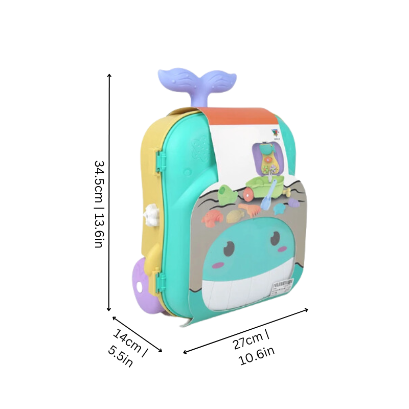 Children's Lightweight Beach Play Trolley with Activity Set