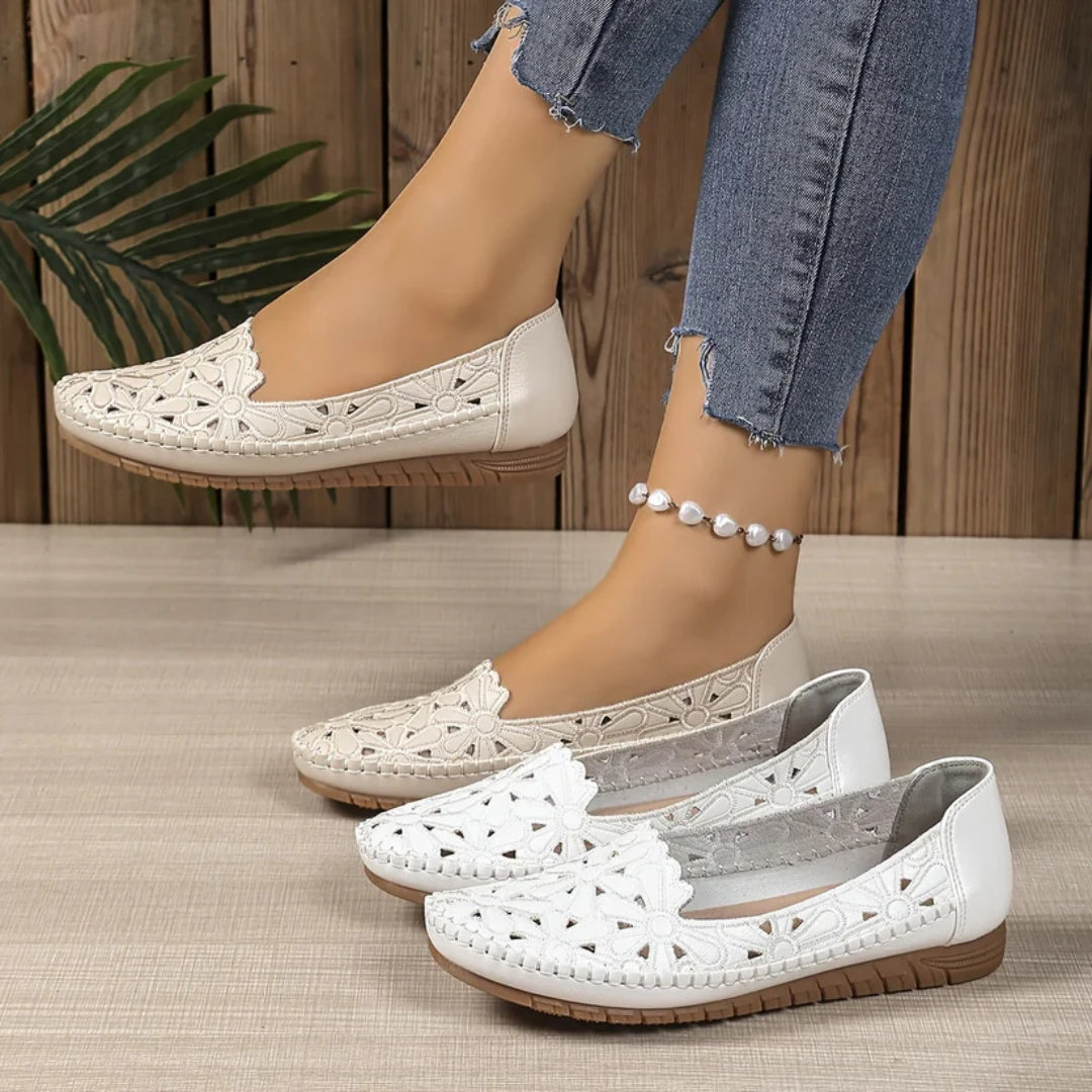 Comfortable Cutout Ballet Flats