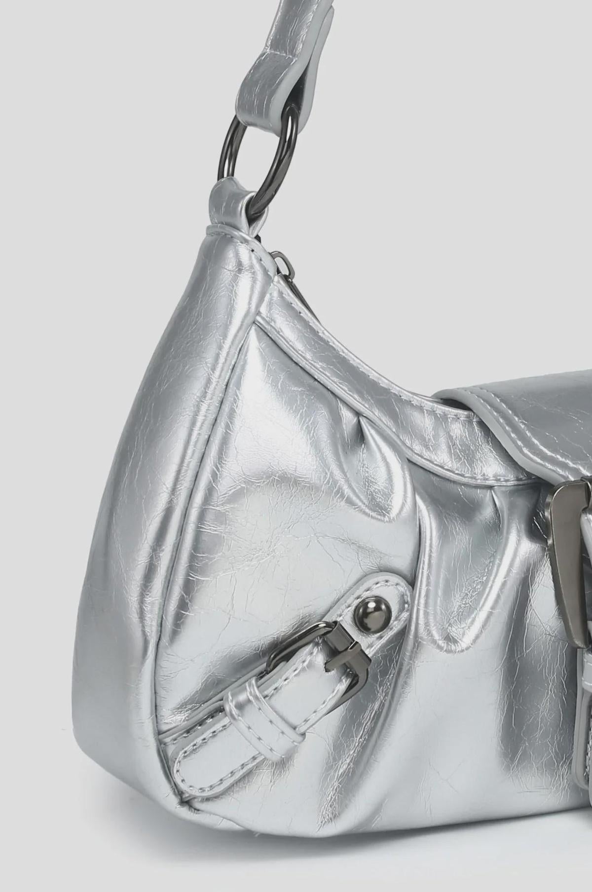 Compact and Shapely Women's Leather Shoulder Bag