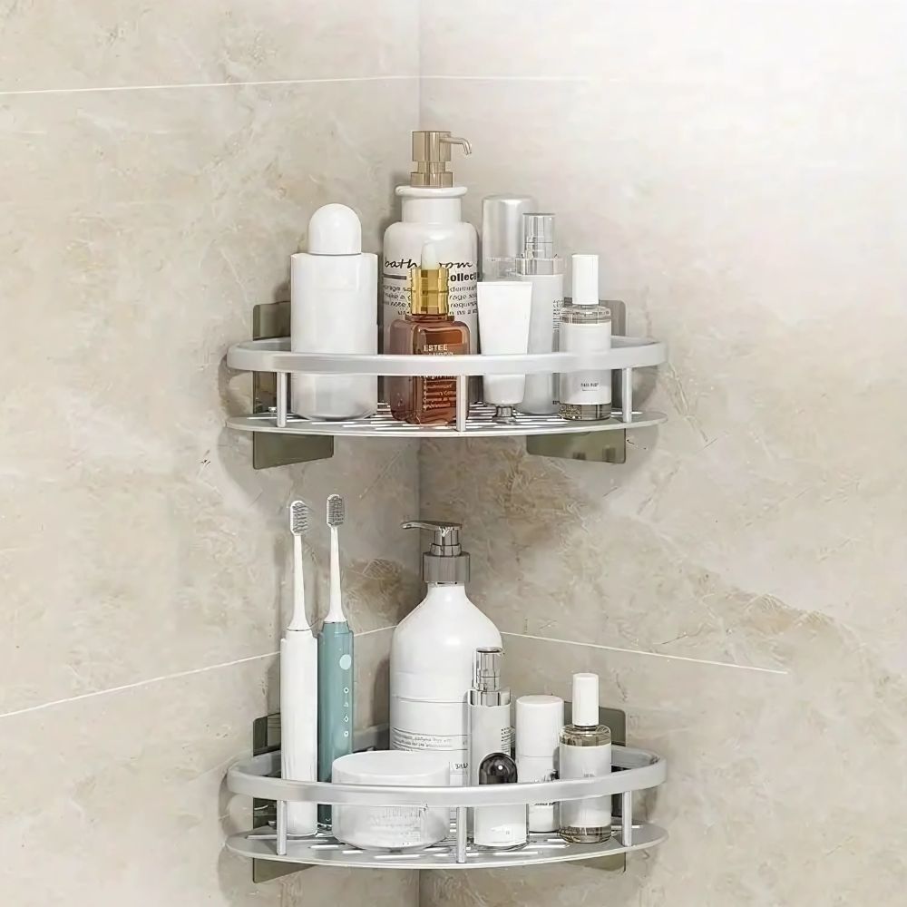 Corner Shower Shelf with Drainage Holes