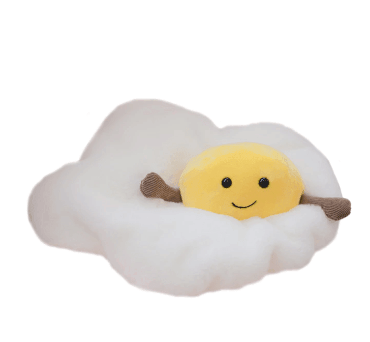 Croissant Plush Toy, Soft Cuddle Buddy for Kids and Adults, Brown and Cream, Handmade