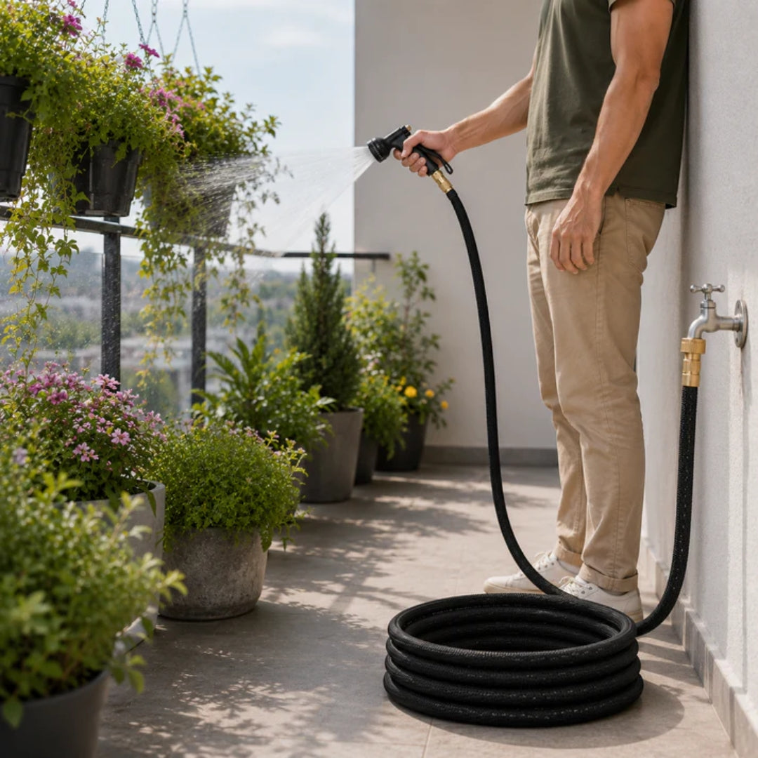 Expandable Garden Hose with Kink-Free Design