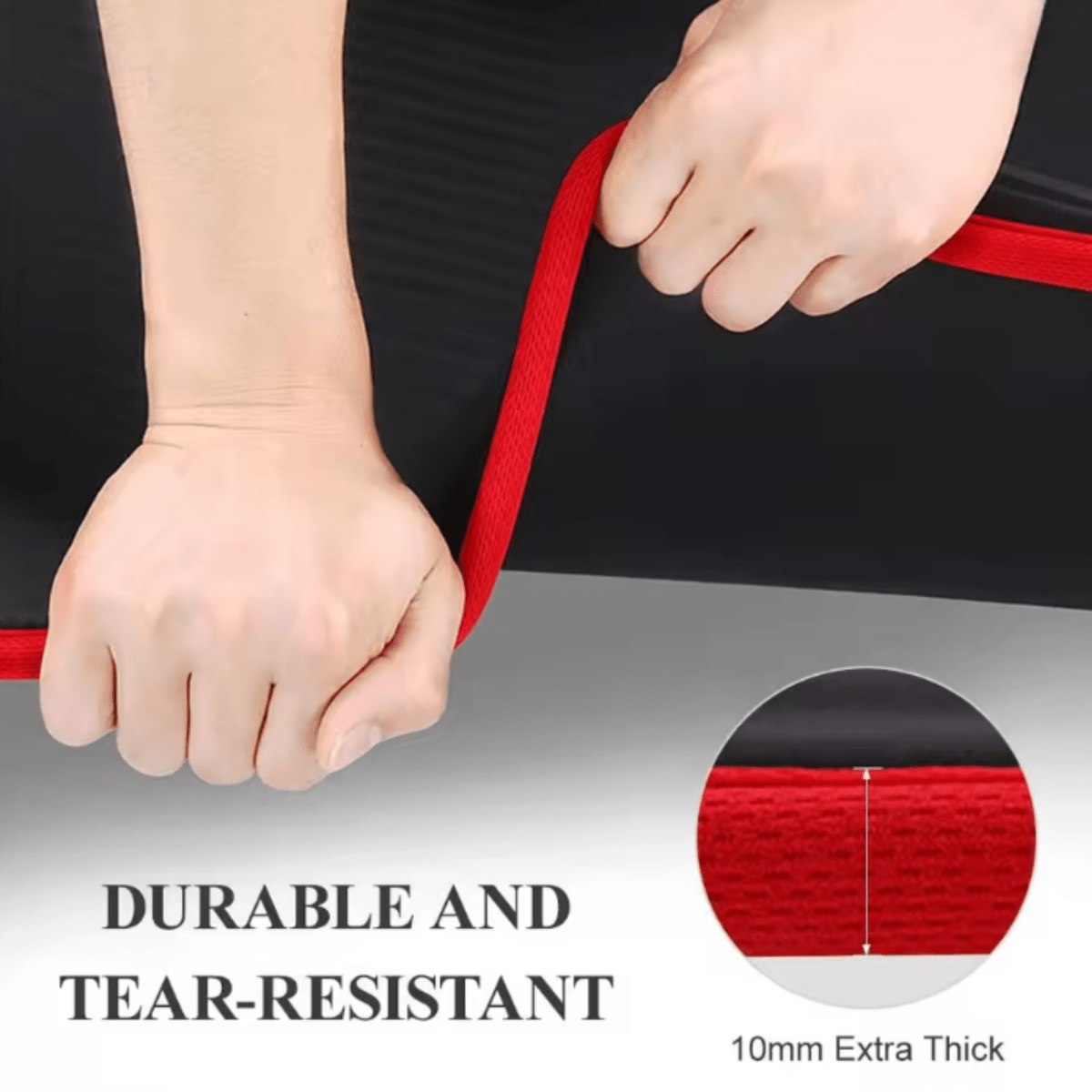 Extra Thick Yoga Mat with Non-Slip Ribbed Texture for Yoga and Fitness