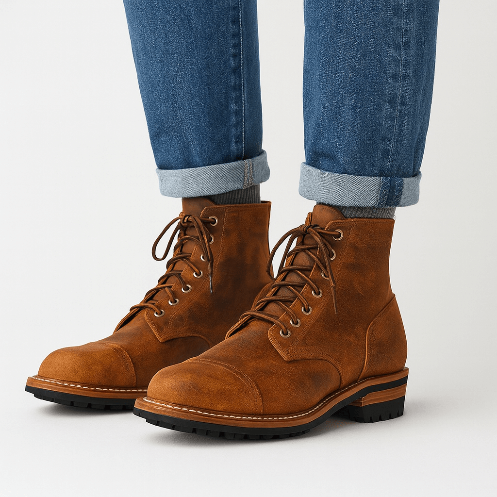 Faux Leather Ankle Boots