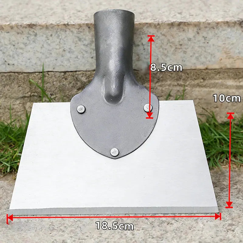 Garden Hoe with Wide Flat Blade and Wooden Handle for Weeds, Moss and Algae