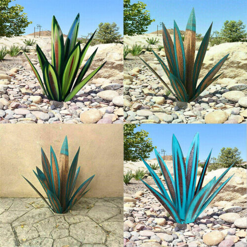 Handcrafted Rust-Proof Metal Agave Garden Sculpture for Indoor & Outdoor Decor