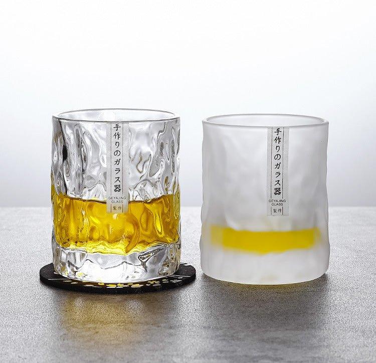Handmade Edo Kiriko Whisky Glass in Wooden Gift Box