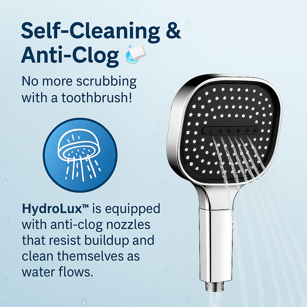 High-Pressure Shower Head with Turbo-Boost Technology and Advanced Filtration for Healthier Skin and Hair