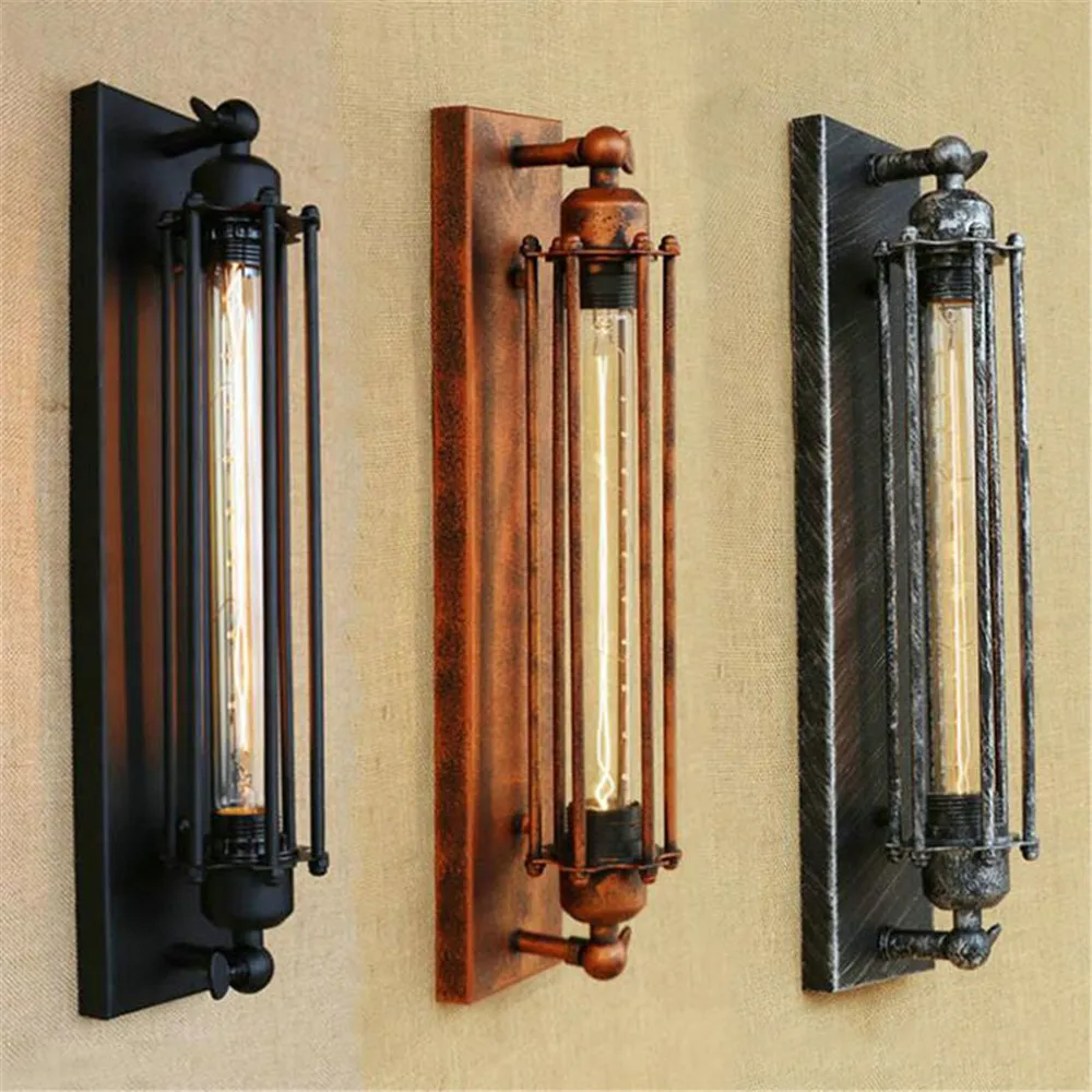Industrial Cage Wall Sconce Light