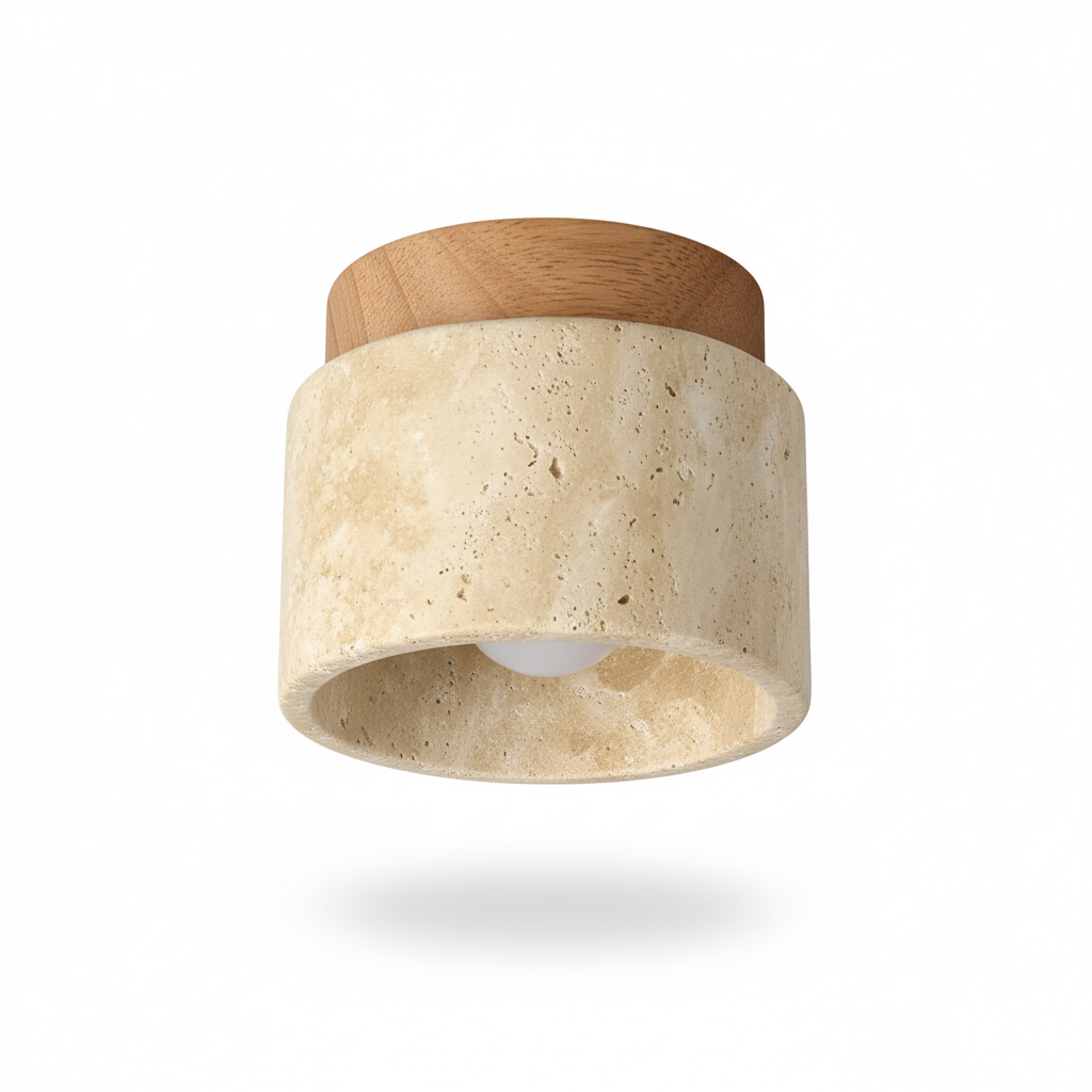 Japanese Design Stone Ceiling Lamp - LED Lighting