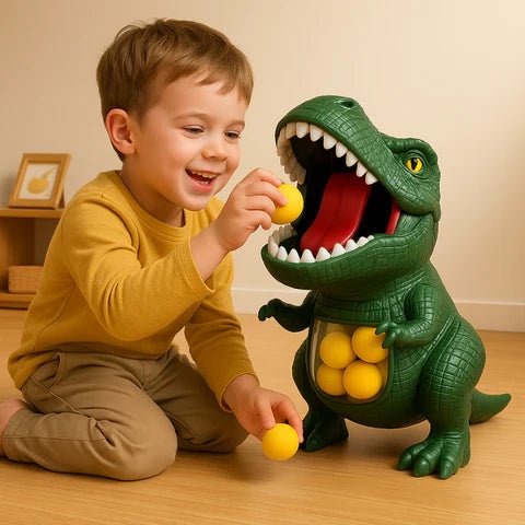 Kids' Dinosaur Shooting Game Set with Soft Foam Balls and Target