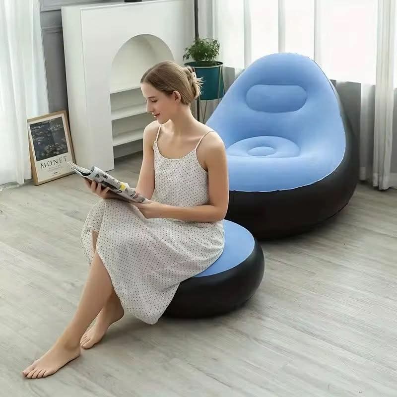 Lazy Sofa with Footrest