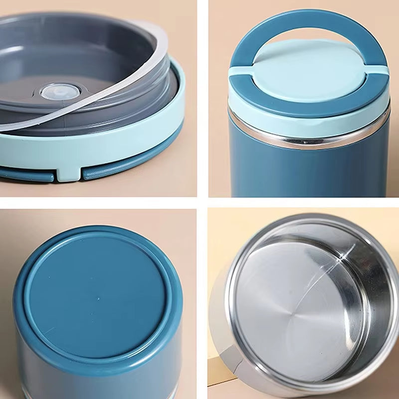 Leak-Proof Double-Wall Stainless Steel Thermal Food Jar Keep-Warm Lunch Pot