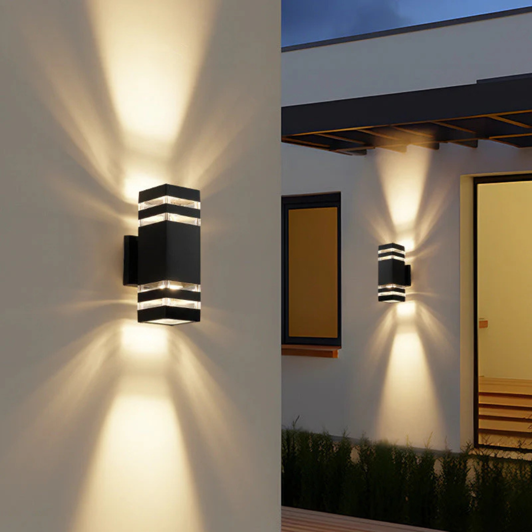 LED Outdoor Wall Light - Modern Exterior Lamp with Up & Down Light