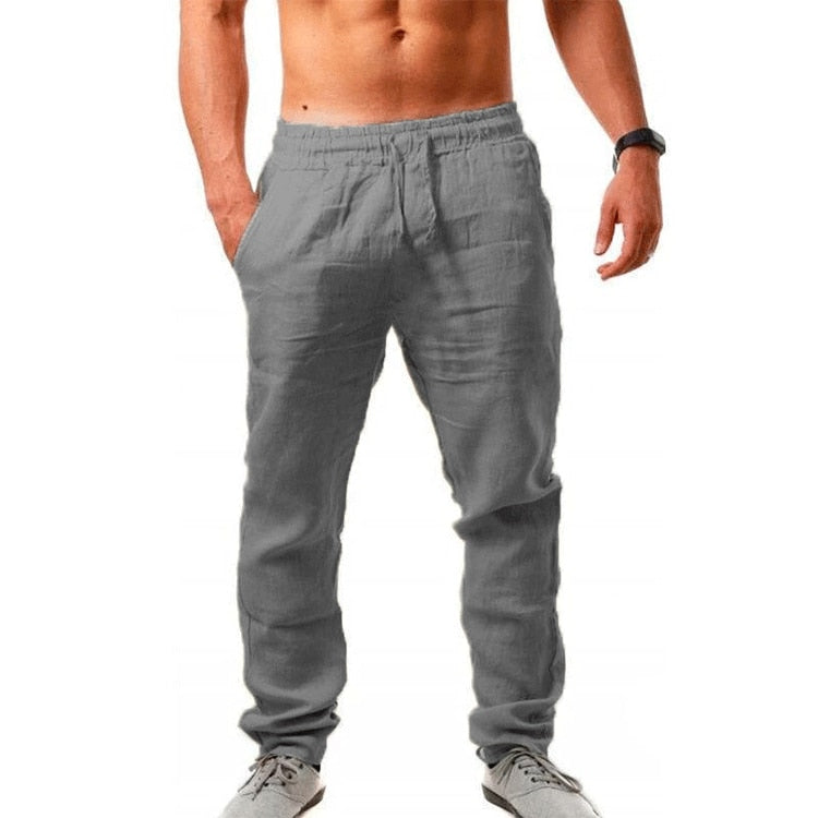 Linen Trousers in Breathable Fabric