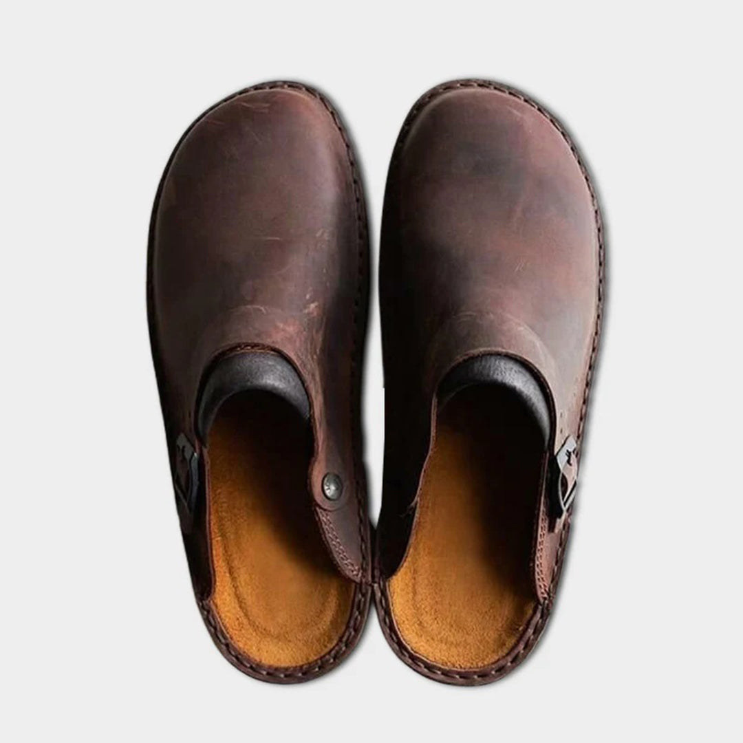 Luxury Men's Leather Slippers