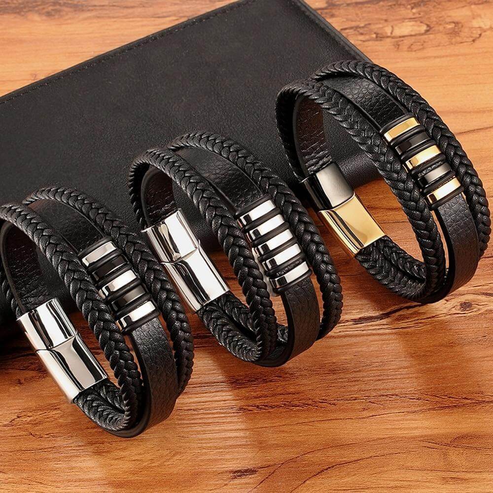 Men's Braided Leather Bracelet