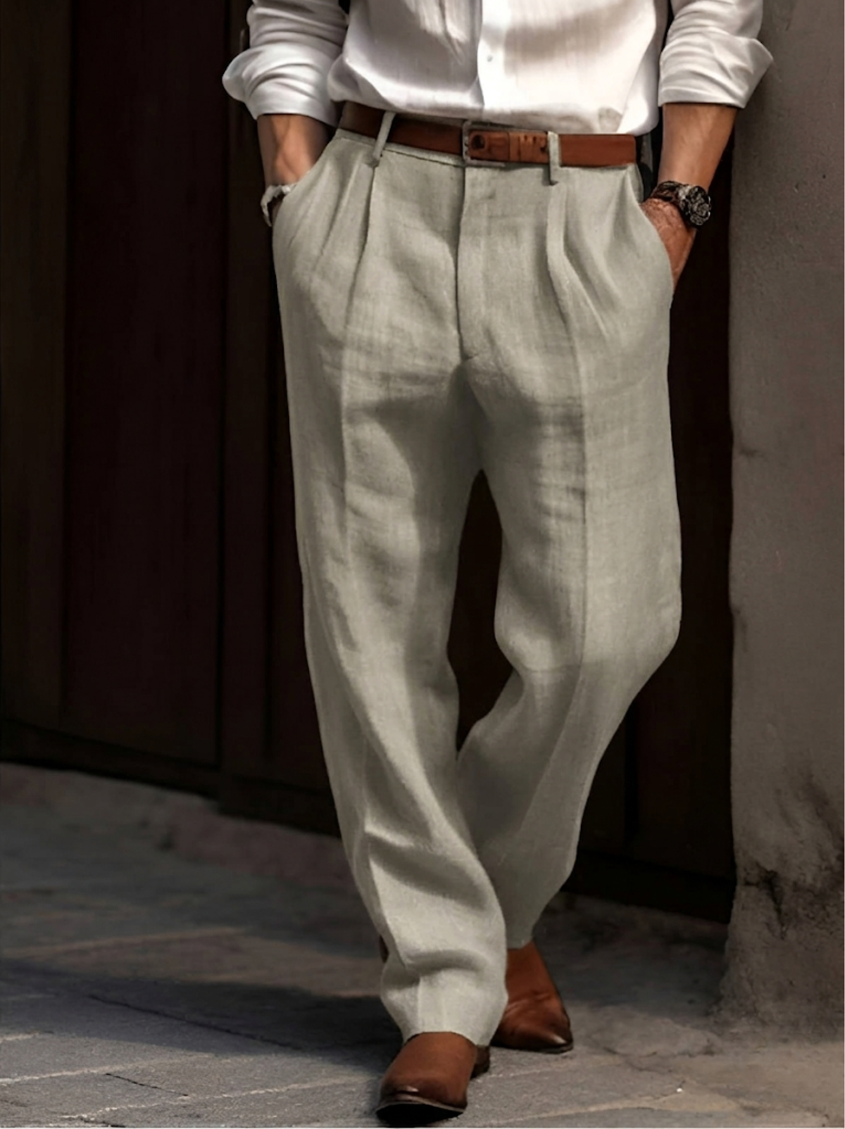 Men's Classic Pleated Trousers