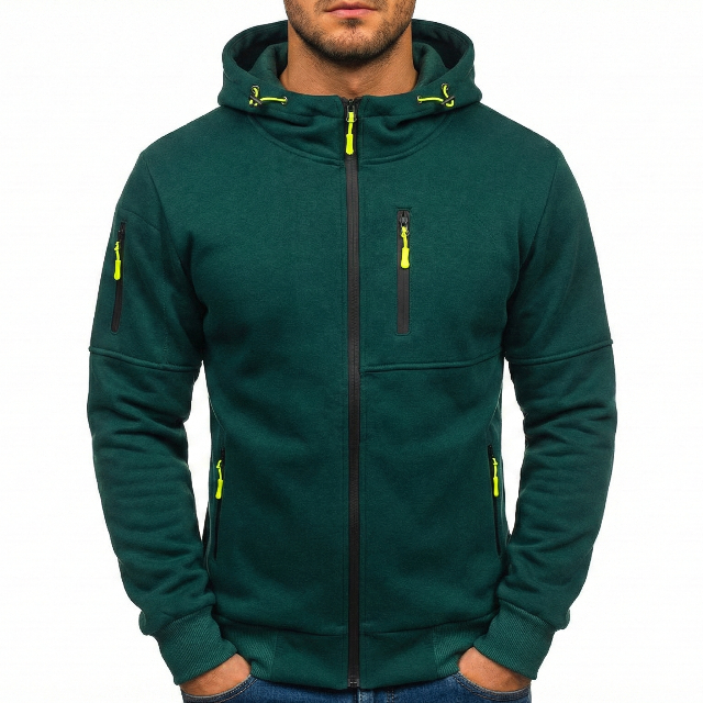 Men's Cotton Zip-Up Hoodie
