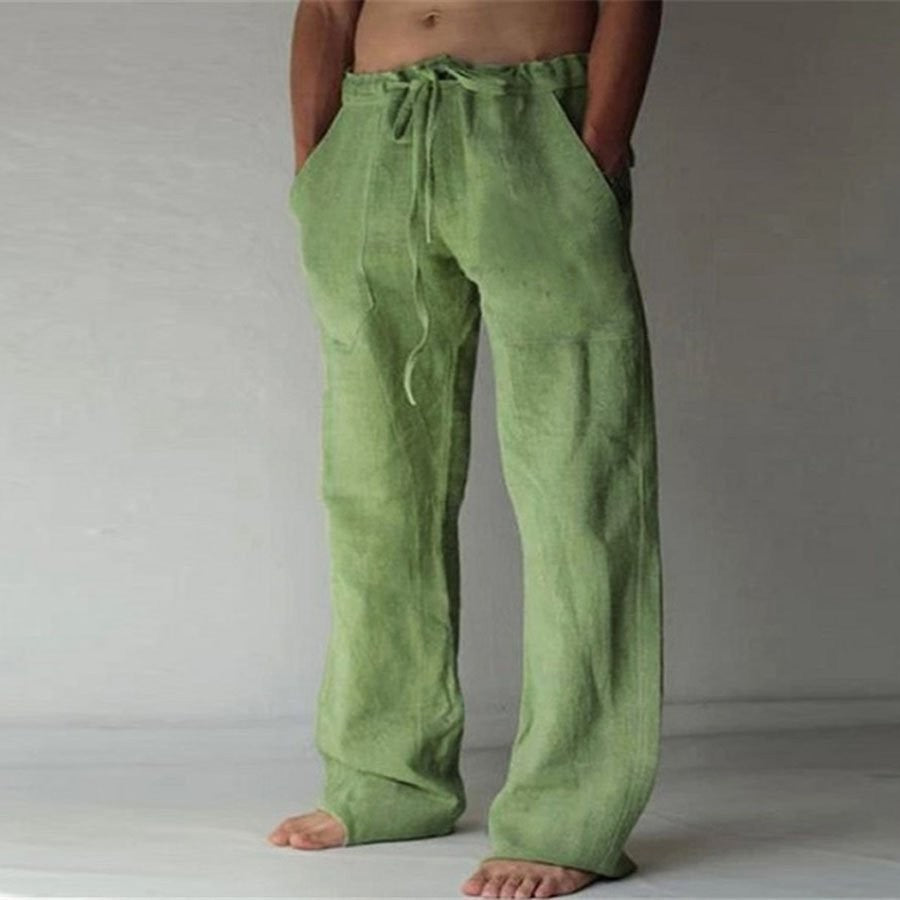 Men's Drawstring Wide Leg Trousers