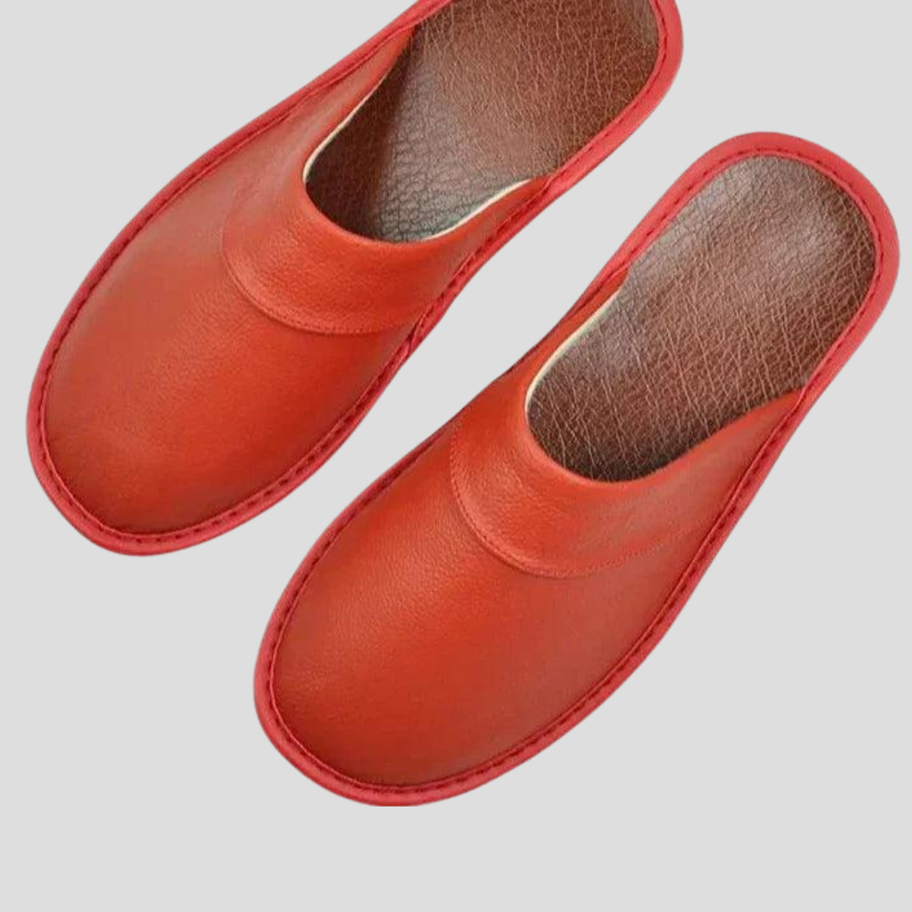 Men's Leather Mules with Padded Insole