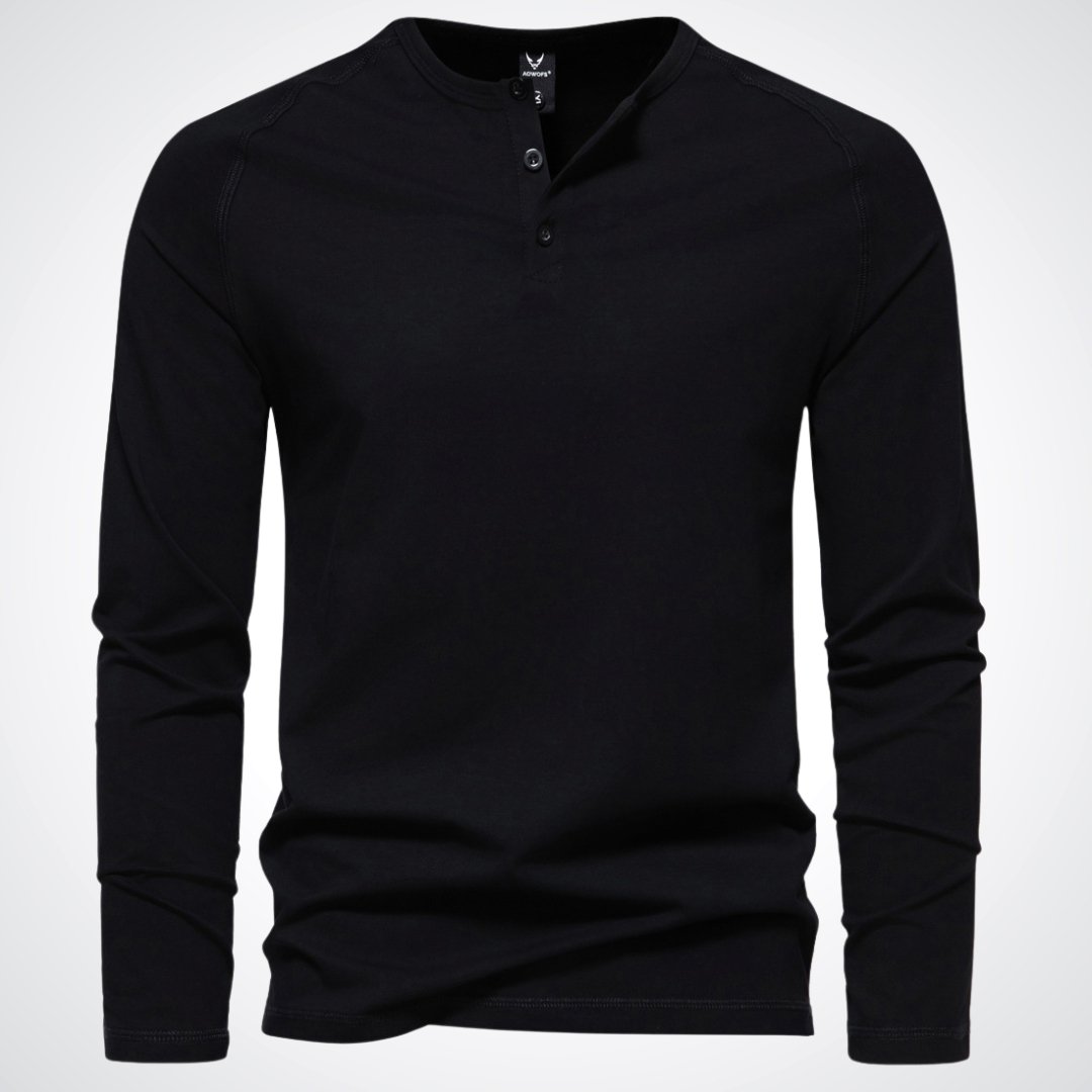 Men's Long Sleeve Henley Shirt