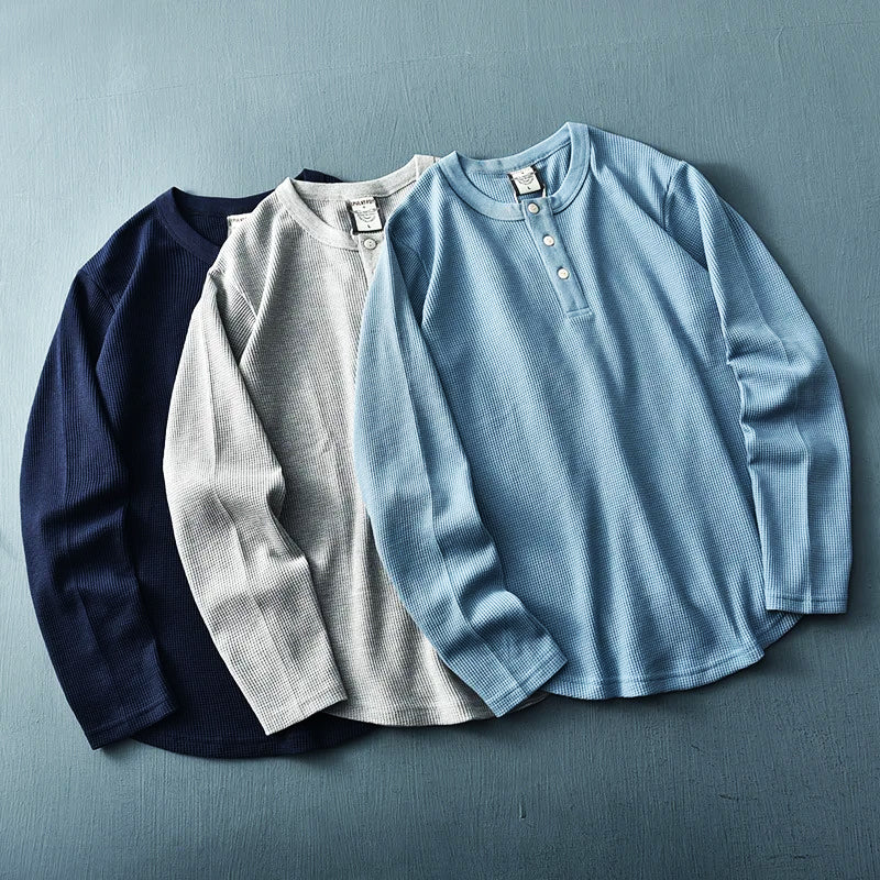 Men's Long Sleeve Henley T-Shirt