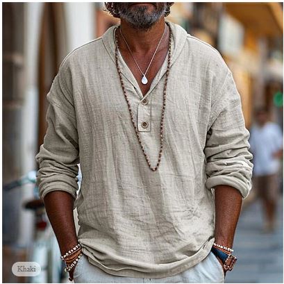 Men's Long-Sleeved Casual Shirt
