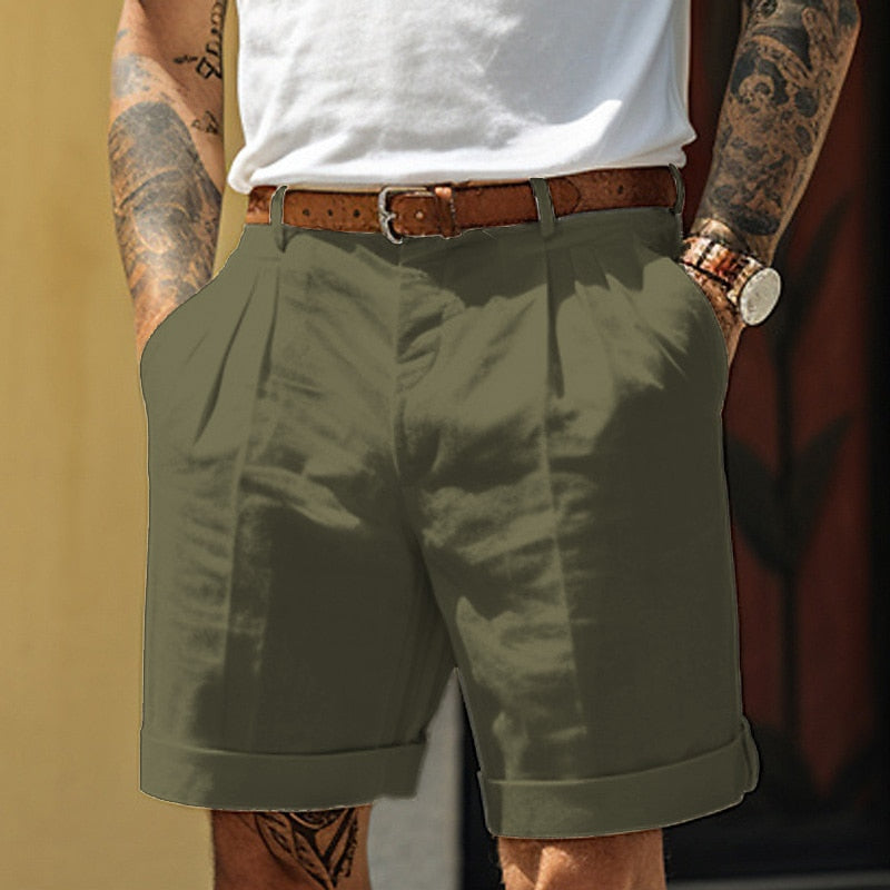 Men's Pleated Shorts