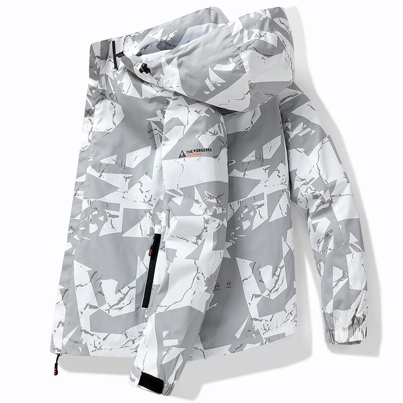 Men's Stylish Hooded Ski Jacket with Sporty Design