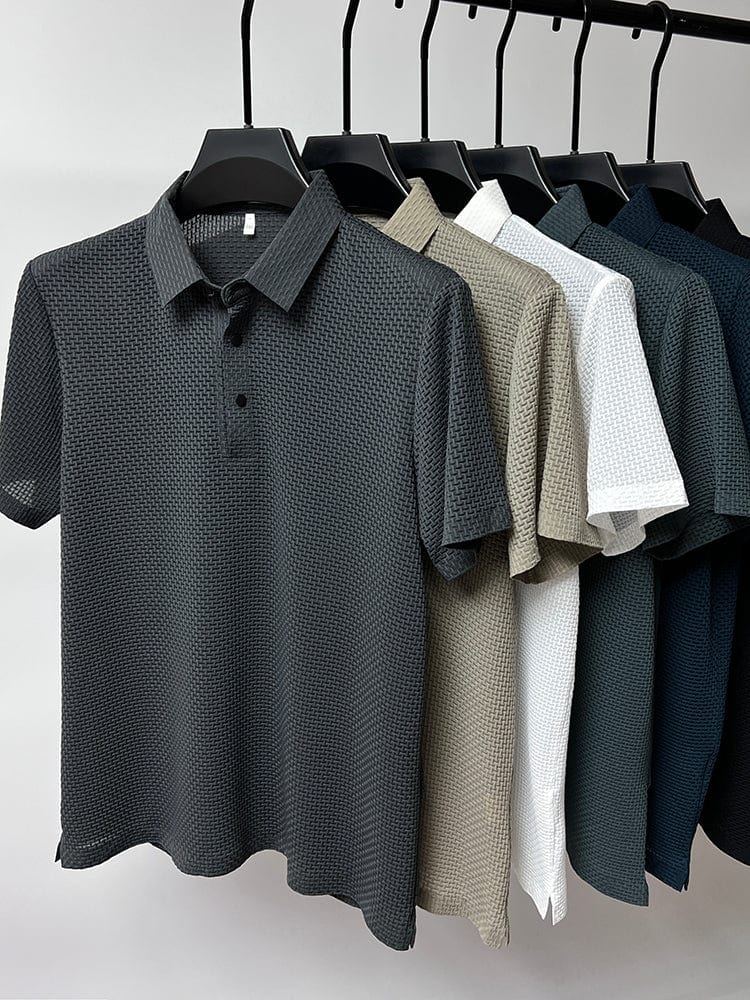 Men's Textured Classic Fit Polo Shirt