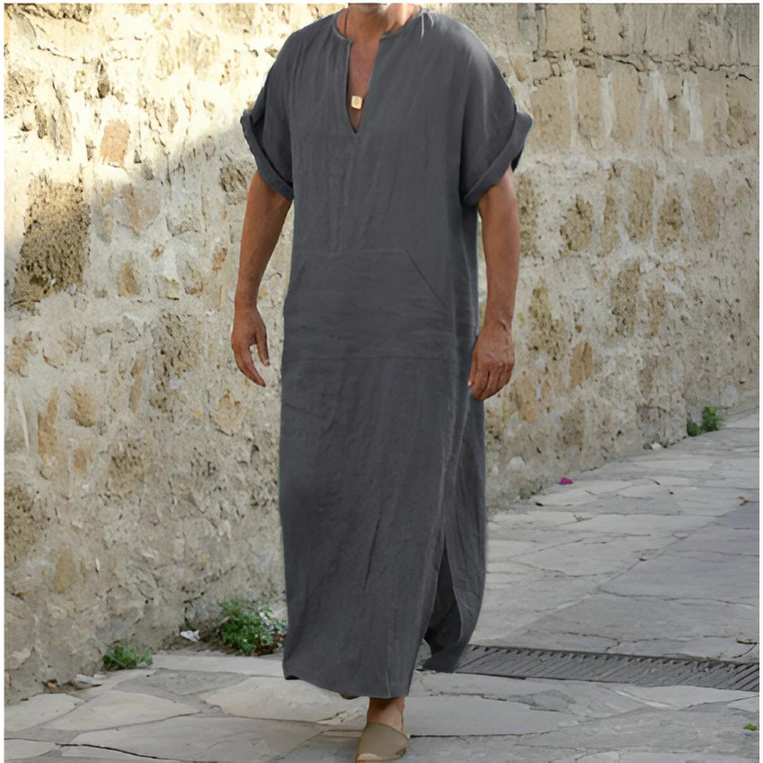 Men's V-Neck Long Shirt