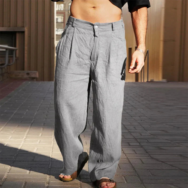 Men's Wide-Leg Casual Trousers