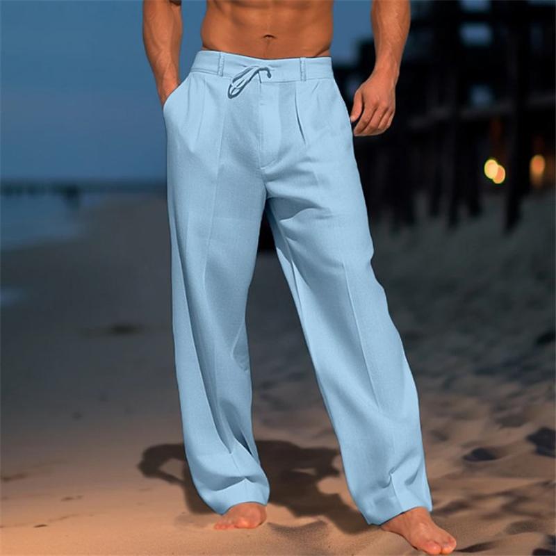 Men's Wide-Leg Chino Trousers