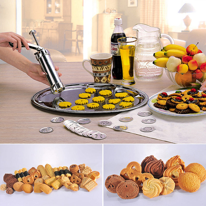 Multifunctional Stainless Steel Cookie Press for Perfect Results