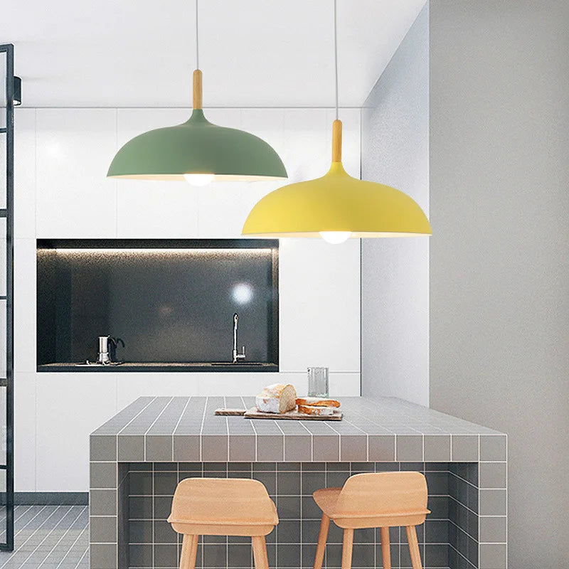 Oak Wood Pendant Light for Nordic Interiors