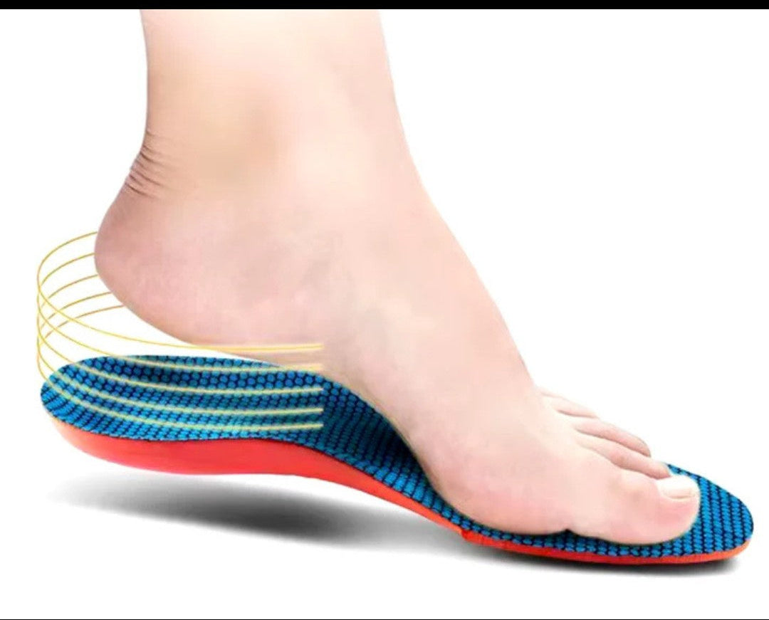 Orthopedic Insoles with Cushioning for Heel Spurs and Flat Feet – Adjustable Length, Breathable Material