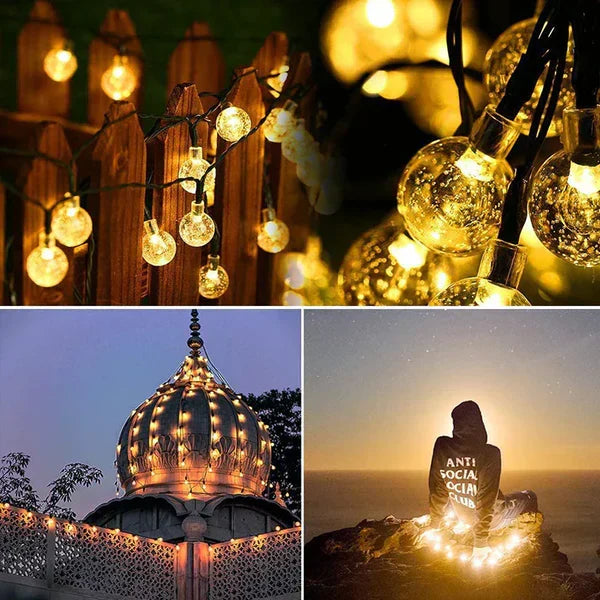 Outdoor Decorative Solar String Lights – Elegant Design & Automatic Solar Charging