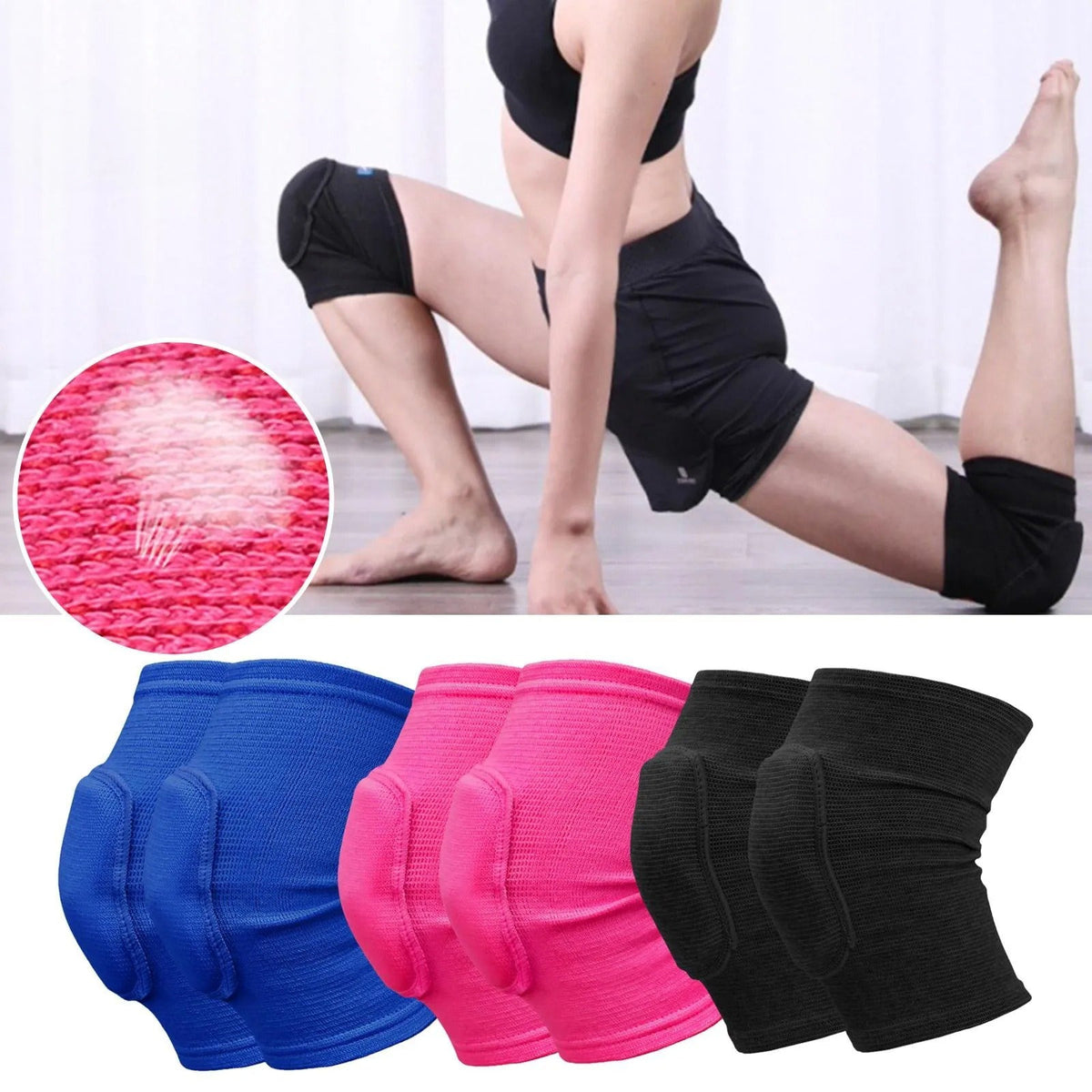 Padded Knee Pads for Workouts, Yoga, and Household Chores