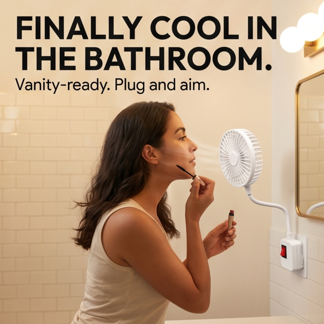Plug-In Mini Fan with Flexible Neck